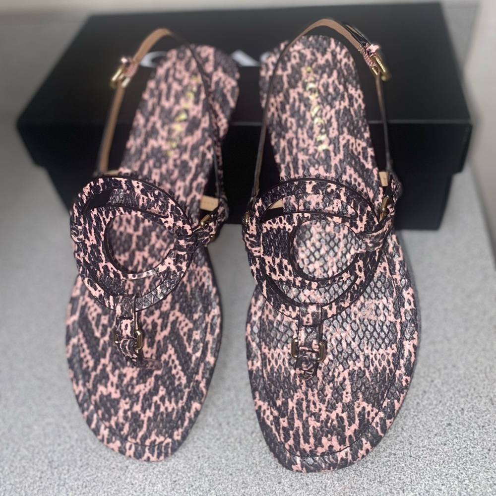 Coach Jeri Size 7.5B Snake-Embossed Sandals NWT - Picture 10 of 16